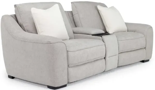 Mayflower 2 Power Audio Console Loveseat in Ashland Sand