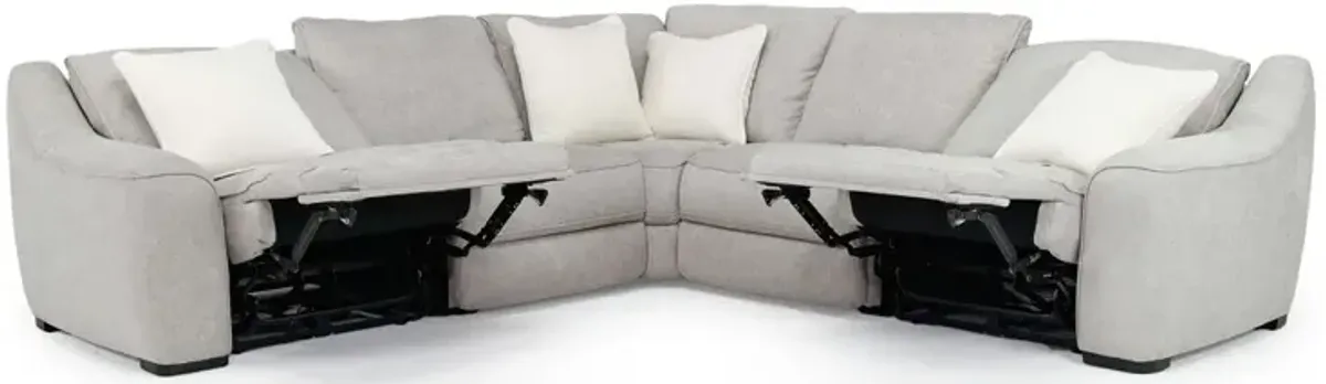 Mayflower 5 Piece 2 Power Sectional in Ashland Sand