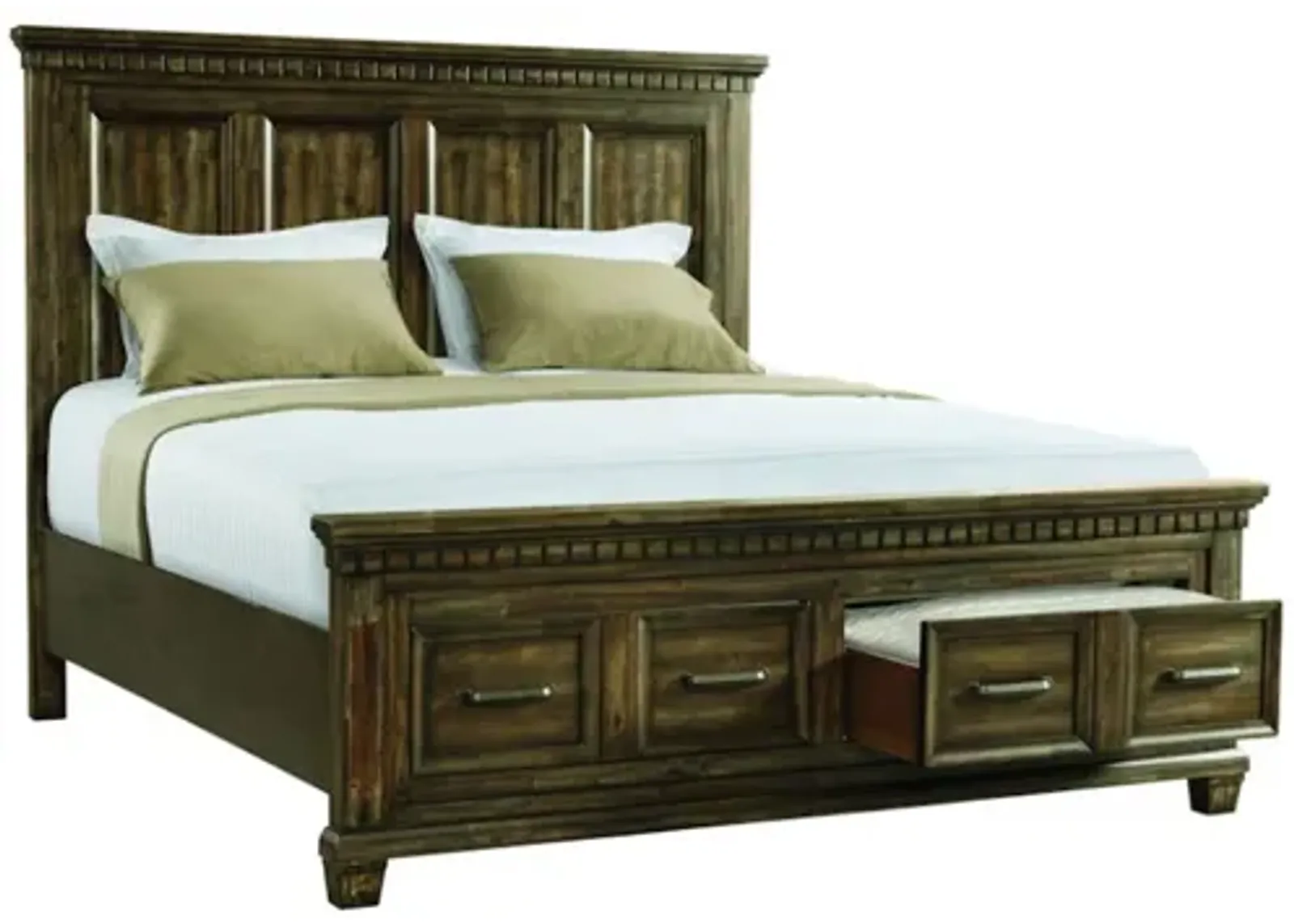 McCabe Storage Bed in Smokey Walnut, Queen