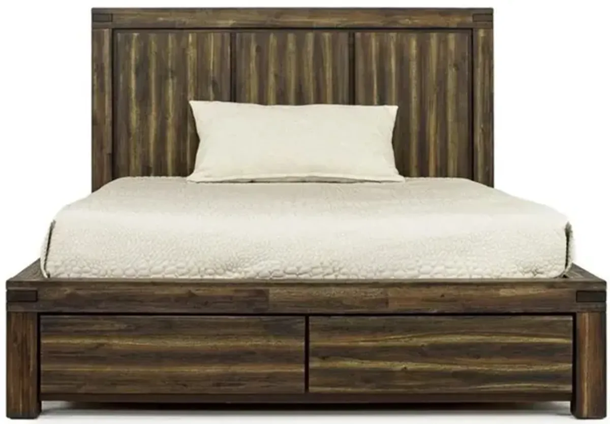 Meadow Panel Bed w/ Storage in Brown, CA King