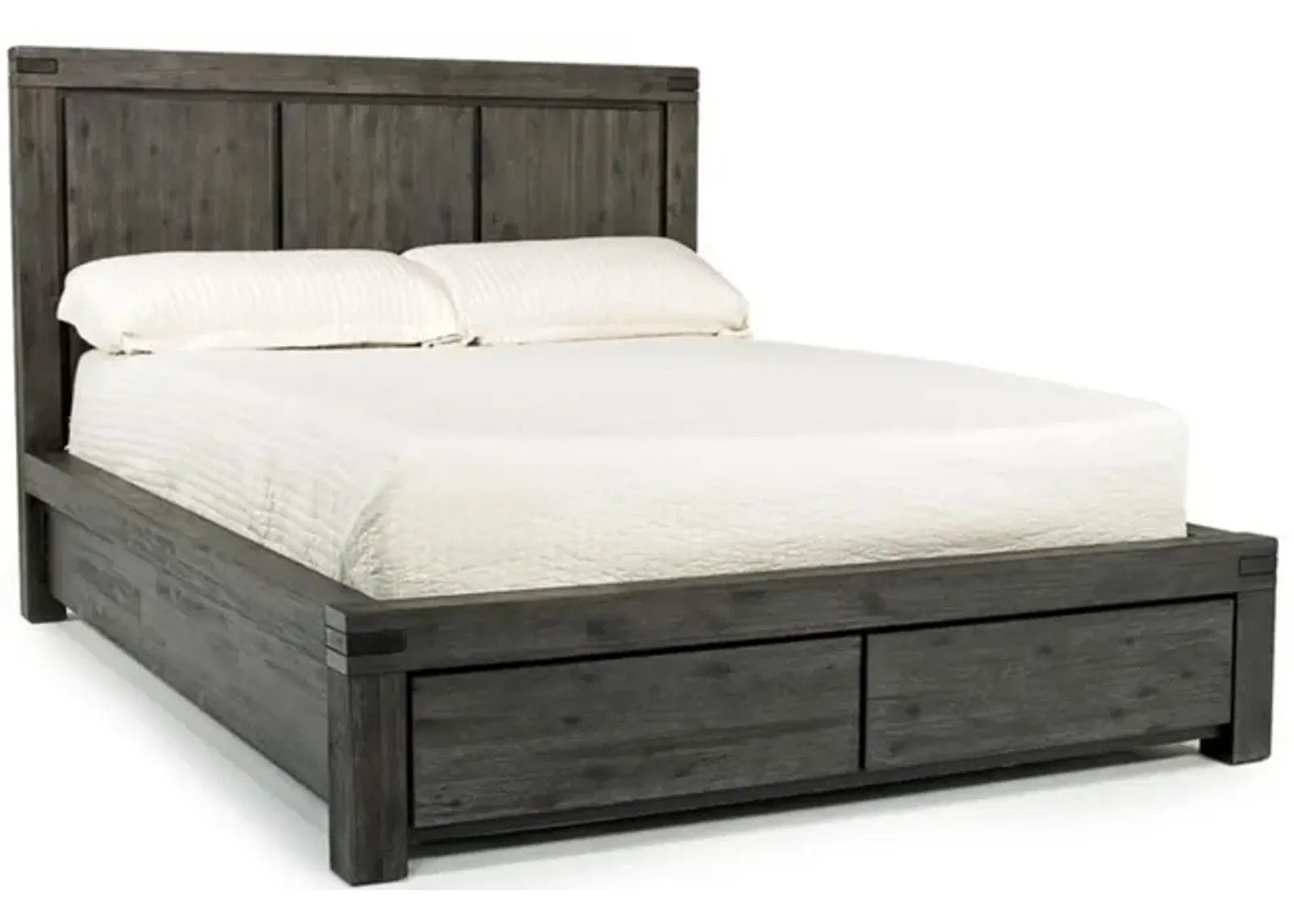 Meadow Panel Bed w/ Storage in Gray, Queen