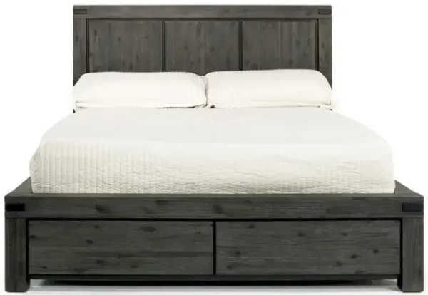 Meadow Panel Bed w/ Storage in Gray, CA King