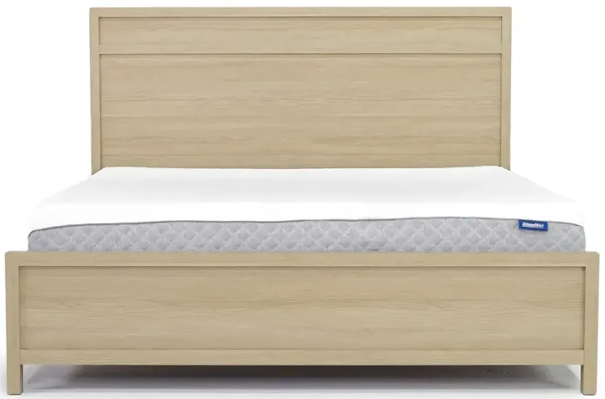 Merrifield Panel Bed, Dresser, Mirror & Nightstand in Pecan Sandy, Eastern King