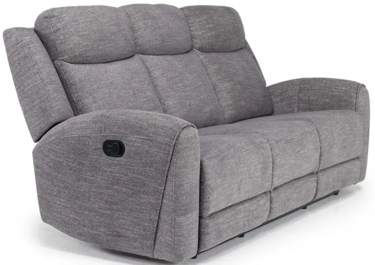 Mia Reclining Sofa & Console Loveseat in Gray