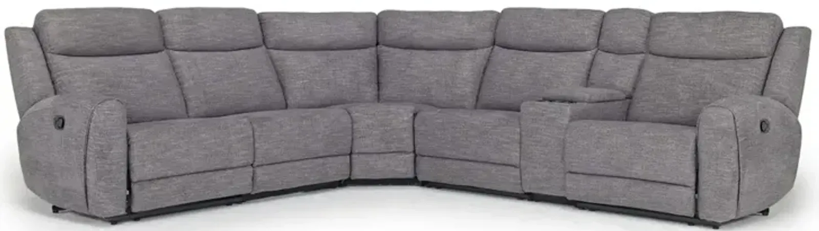 Mia 6 Piece Reclining Sectional in Gray