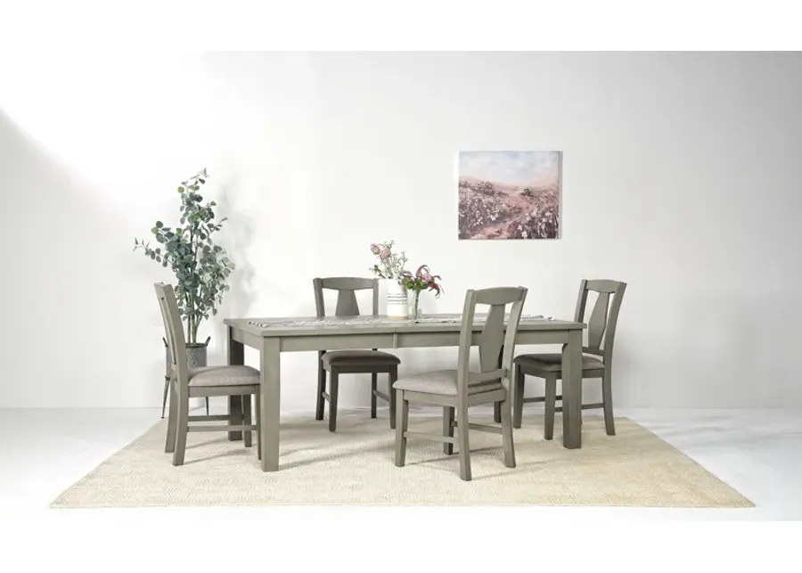 Napa Extendable Dining Table & 4 Chairs in Gray