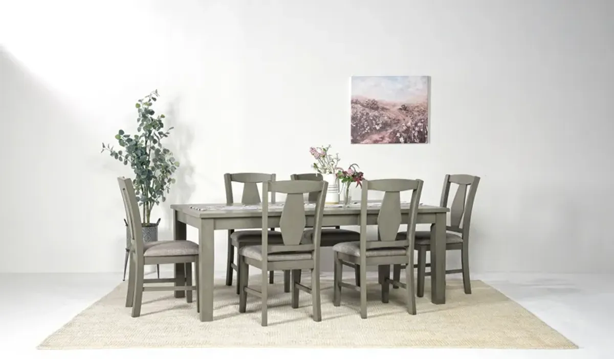 Napa Extendable Dining Table & 6 Chairs in Gray