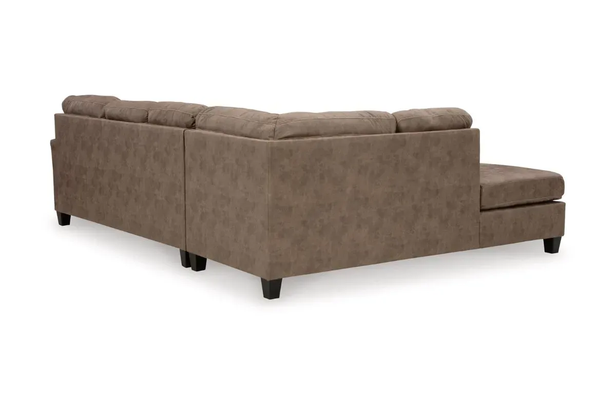 Navi Sofa Chaise Sectional in Fossil, Left Facing