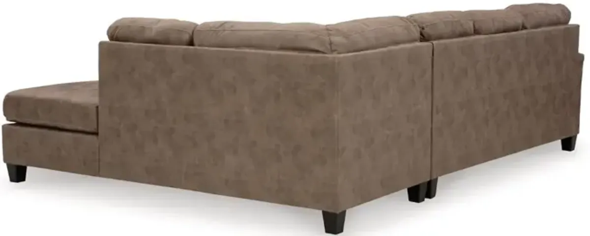 Navi Sofa Chaise Sectional in Fossil, Right Facing