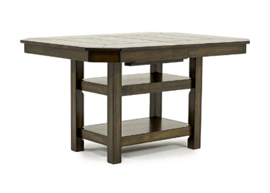 New Haven Adjustable Height Extendable Dining Table in Brown