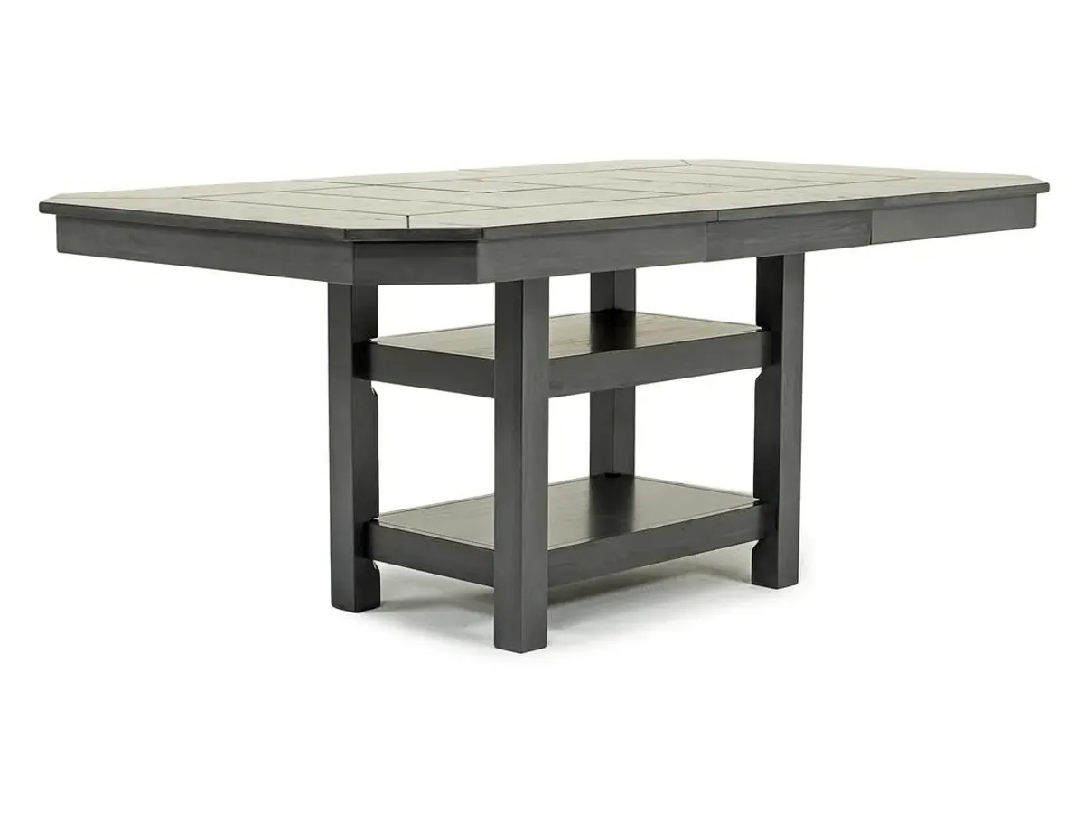 New Haven Adjustable Height Extendable Dining Table in Gray