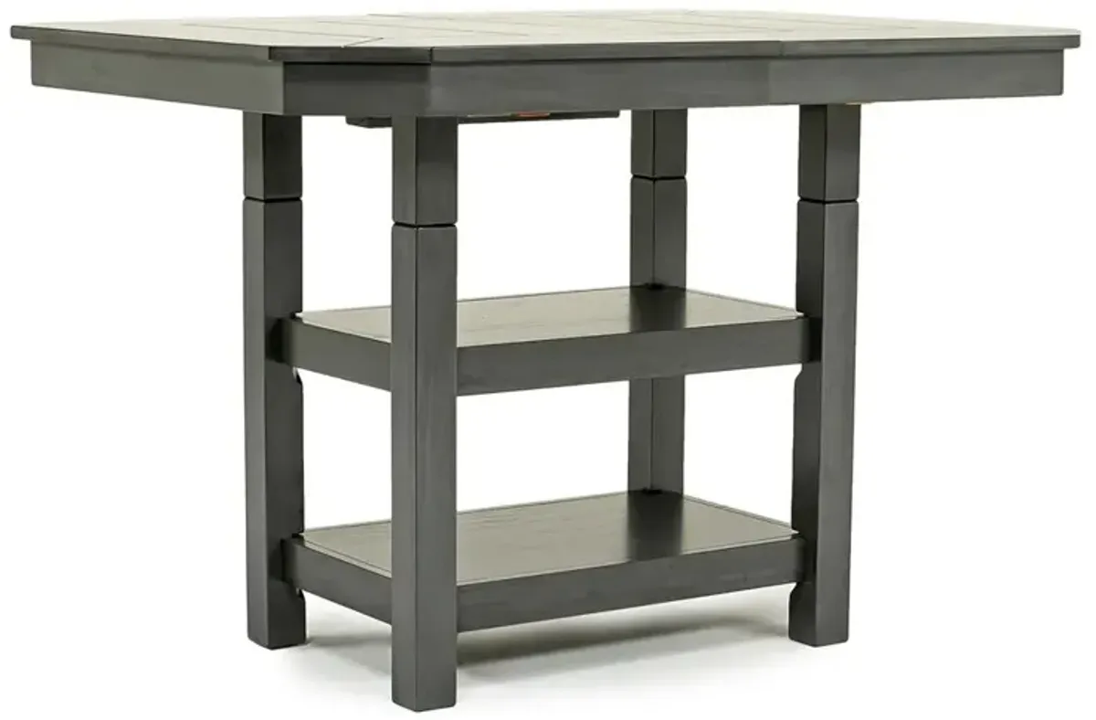 New Haven Adjustable Height Extendable Dining Table in Gray