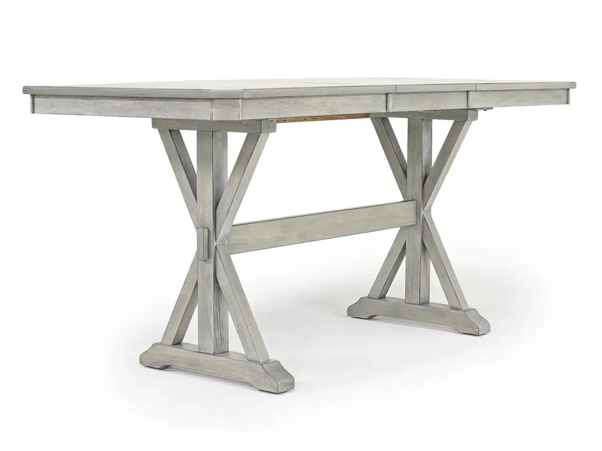 Newport Counter Height Extendable Dining Table in Gray