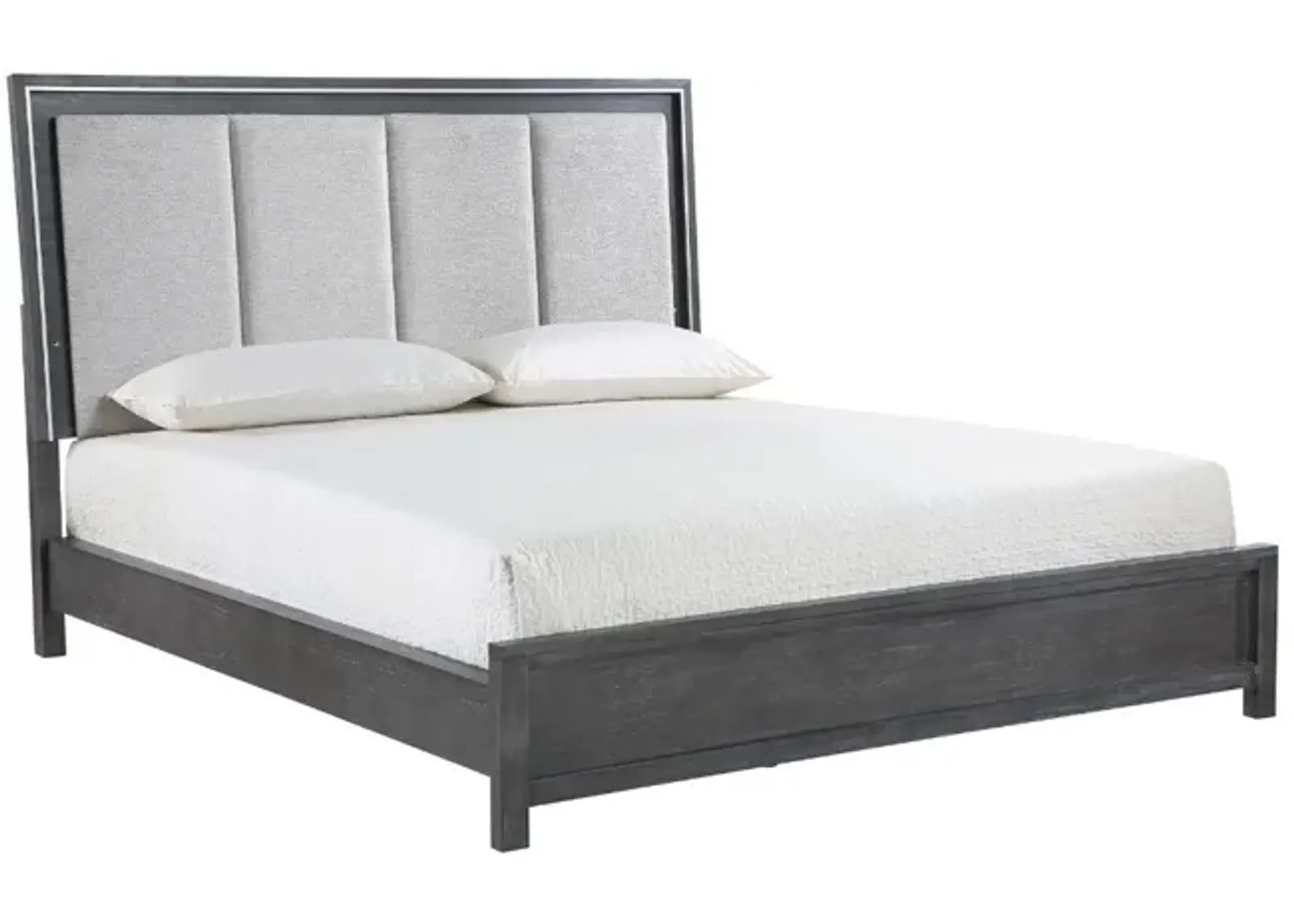 Odessa Panel Bed in Charcoal, Queen