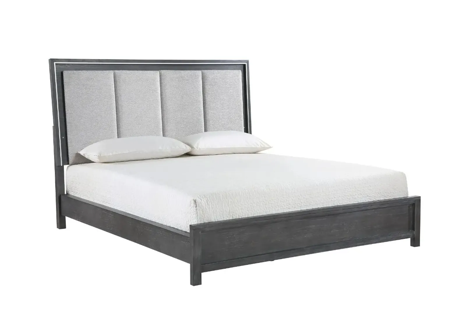 Odessa Panel Bed in Charcoal, CA King