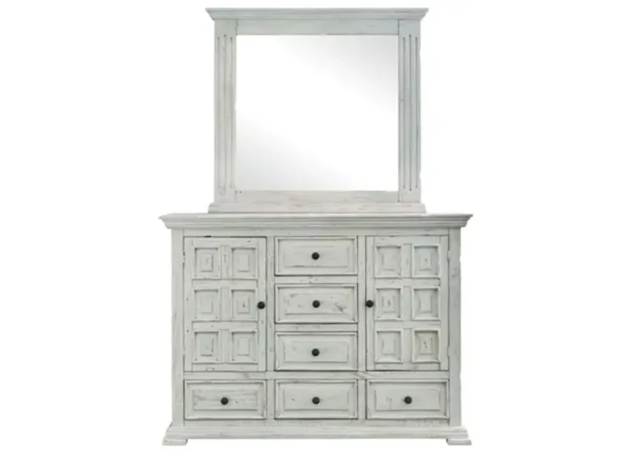 Olivia Dresser & Mirror in White