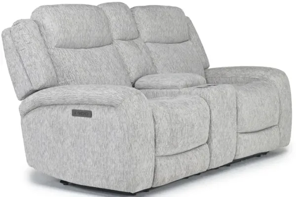 Opal 2 Power Console Loveseat in Dove