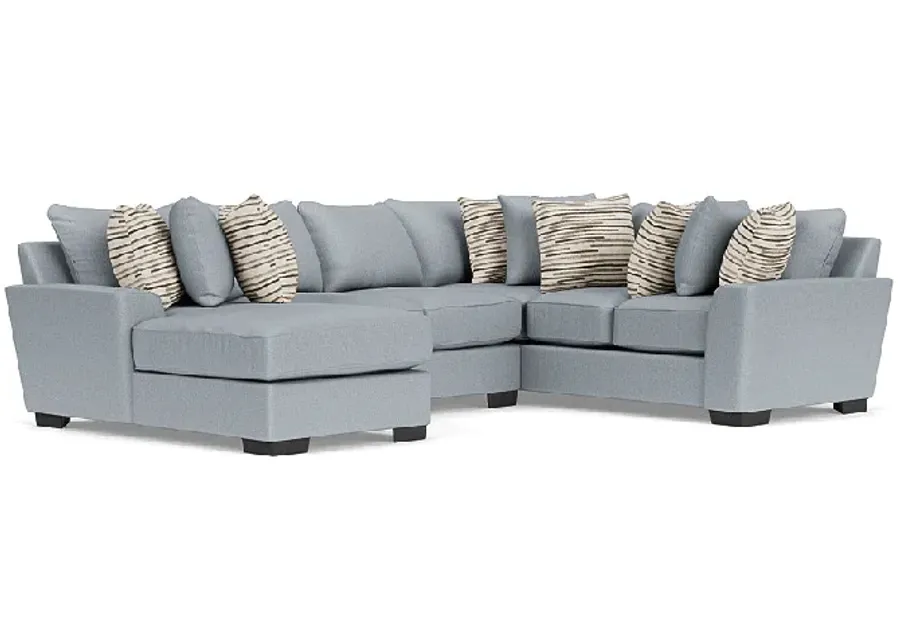 Oracle Tux Loveseat Chaise Sectional, Left Facing, Down - Custom Order