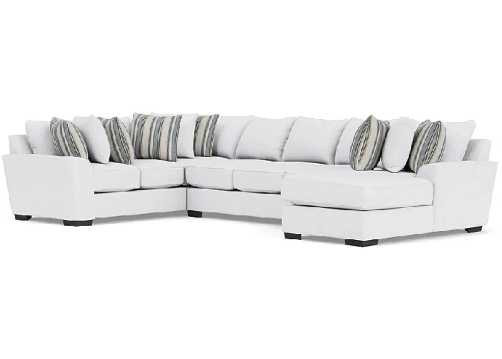 Oracle Tux Sofa Chaise Sectional, Right Facing, Down - Custom Order