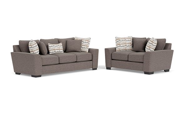 Oracle Sofa & Loveseat in Regis Sable II, Down