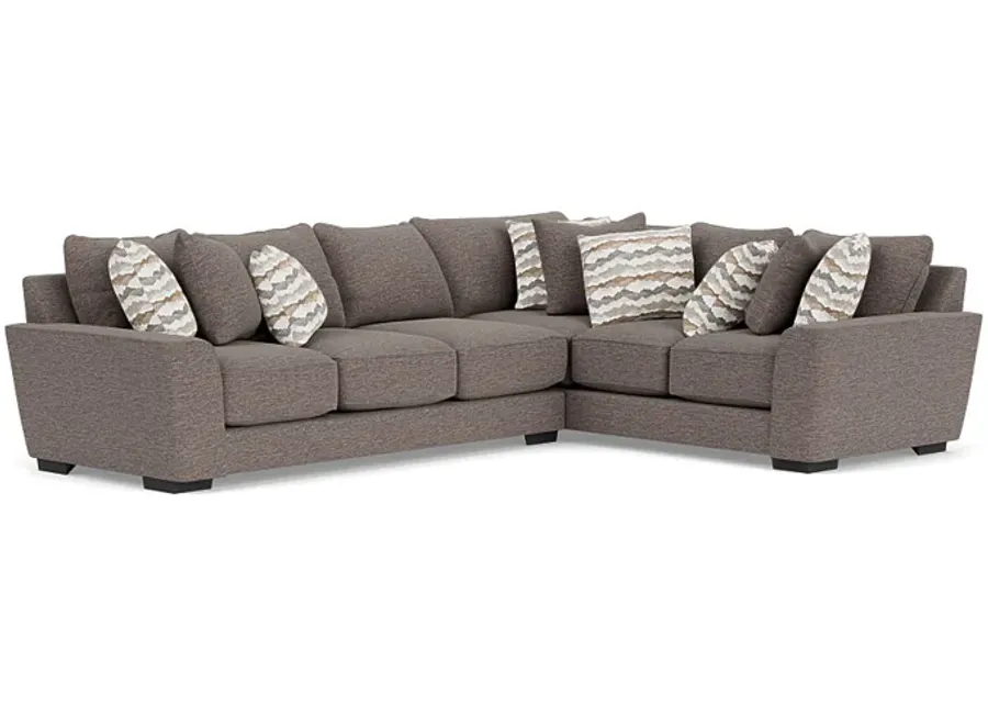 Oracle Tux Sofa Sectional in Regis Sable II, Left Facing, Down