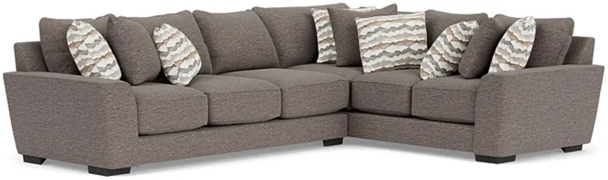 Oracle Tux Sofa Sectional in Regis Sable II, Left Facing, Down