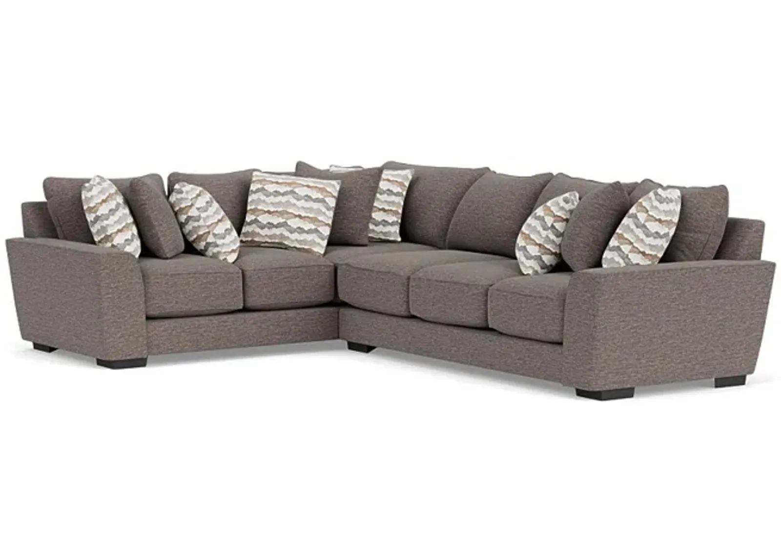 Oracle Tux Sofa Sectional in Regis Sable II, Right Facing, Down