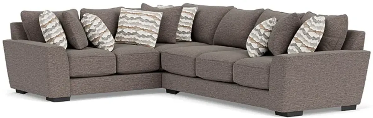 Oracle Tux Sofa Sectional in Regis Sable II, Right Facing, Down