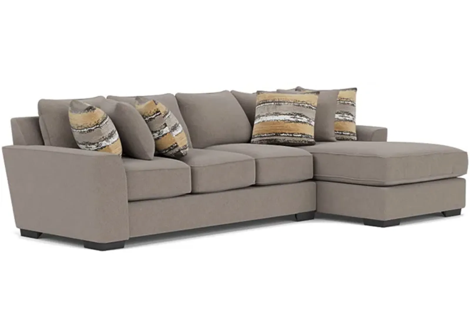 Oracle Sofa Chaise in Cooper Platinum, Right Facing, Down