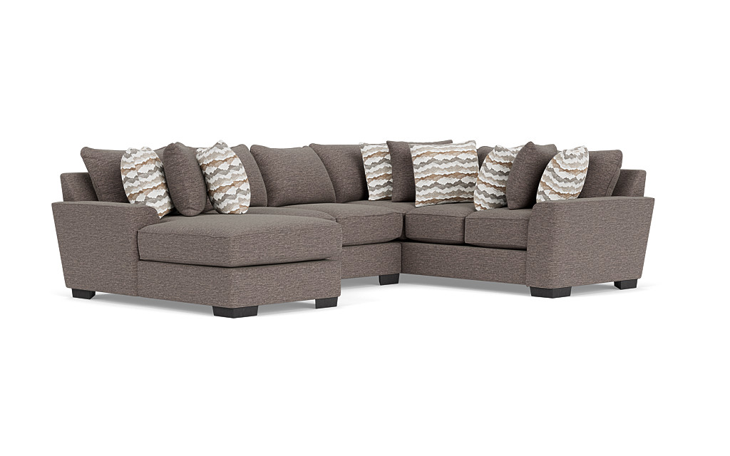 Oracle Tux Loveseat Chaise Sectional in Regis Sable II, Left Facing