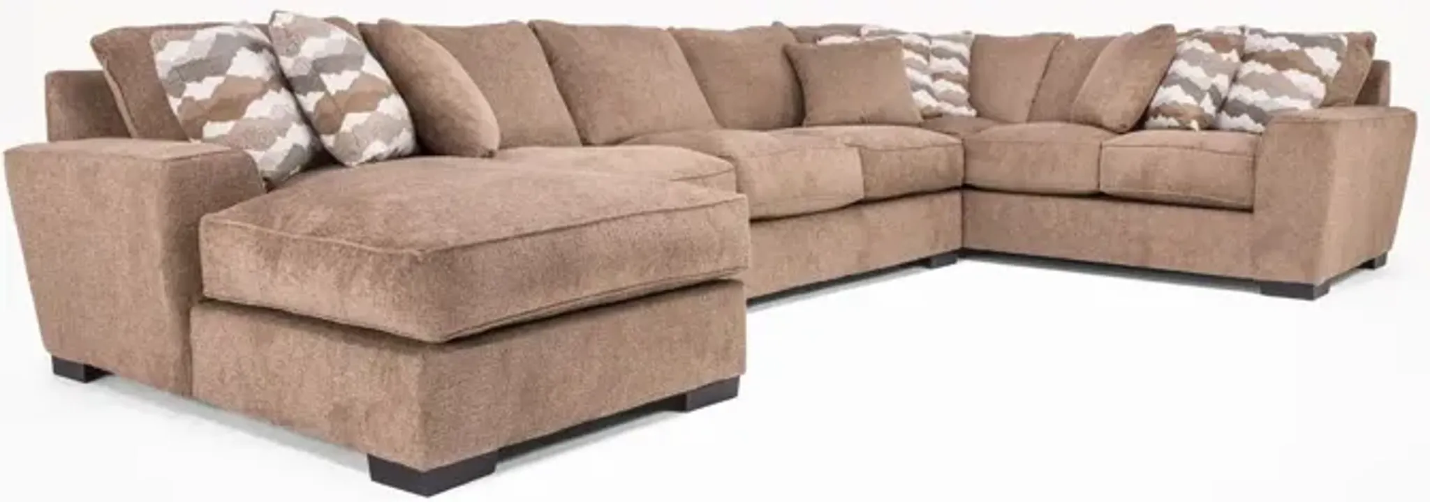 Oracle Tux Sofa Chaise Sectional in Envy Bark, Left Facing | Furniture.com