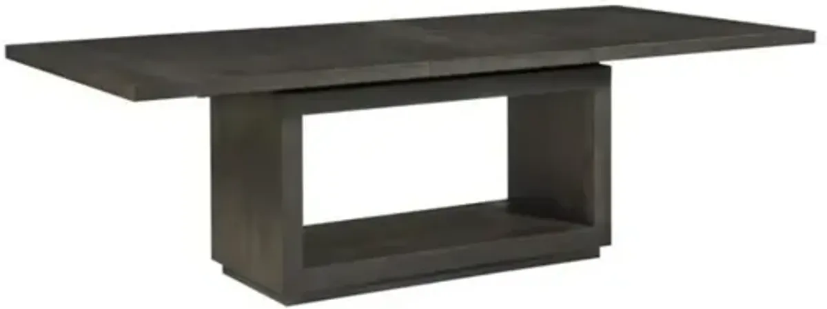 Oxford Dining Table & 4 Chairs & Bench in Basalt Gray