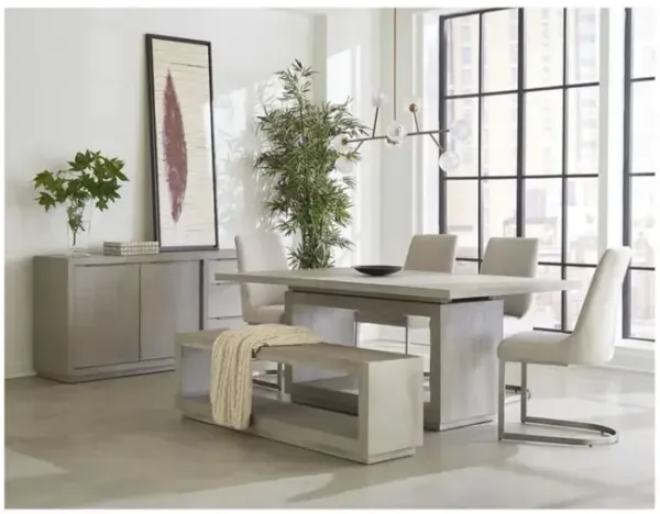 Oxford Dining Table & 4 Chairs & Bench in Mineral