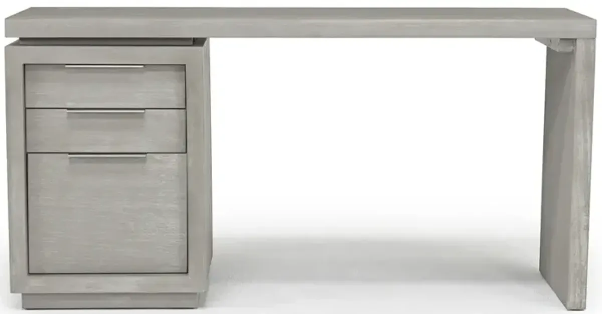 Oxford Office Desk w/ File Cabient in Mineral