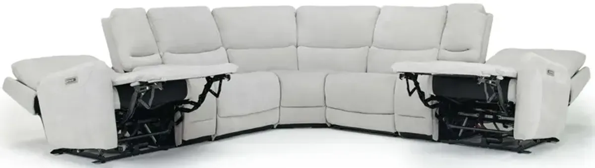 Palencia 7 Piece 3 Power Sectional in Trento Dove