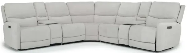 Palencia 7 Piece 3 Power Sectional w/ Massage in Trento Dove