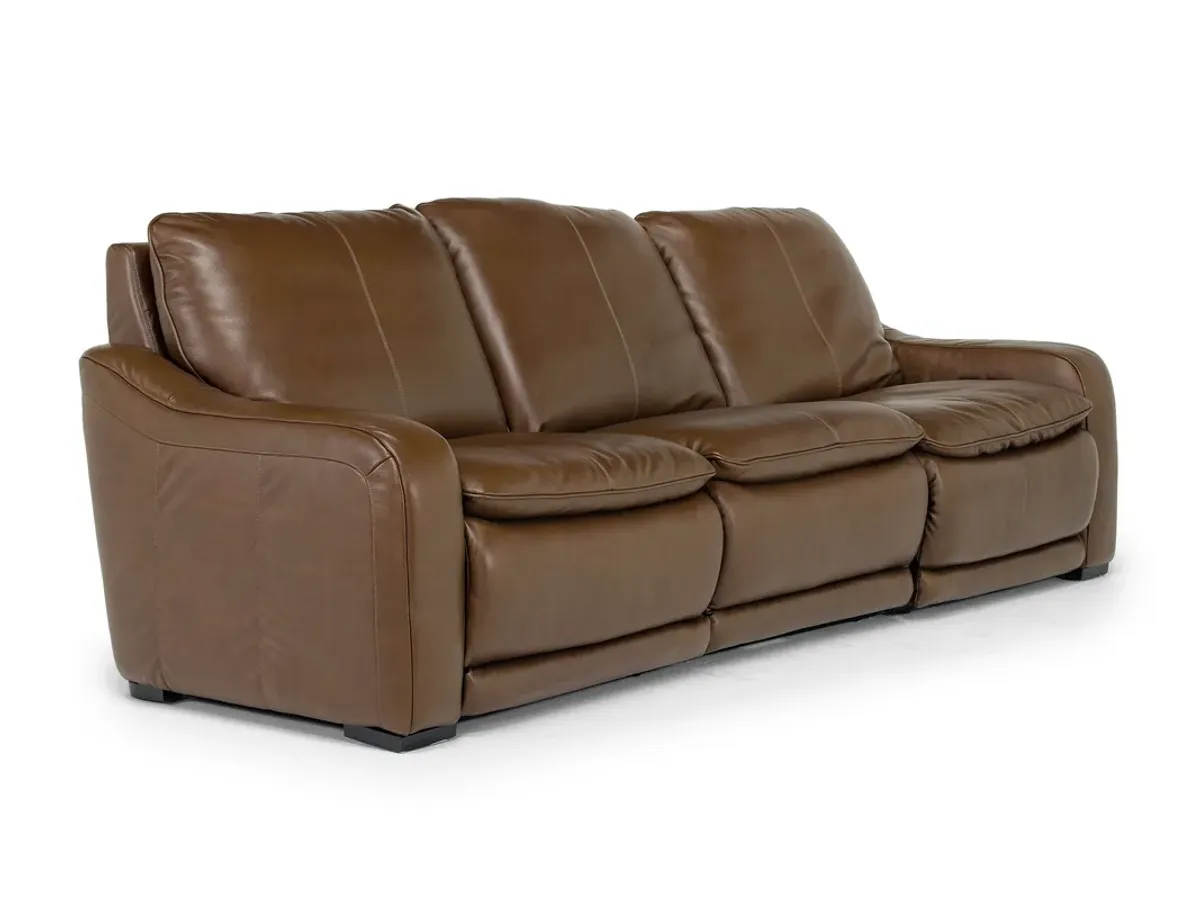 Paradise 2 Power Sofa & Console Loveseat in Chestnut Leather