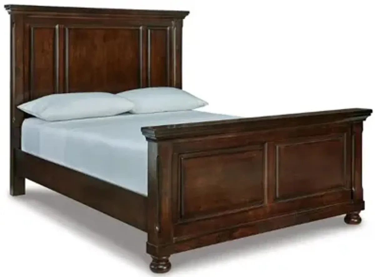 Porter Panel Bed in Rustic Brown, Queen