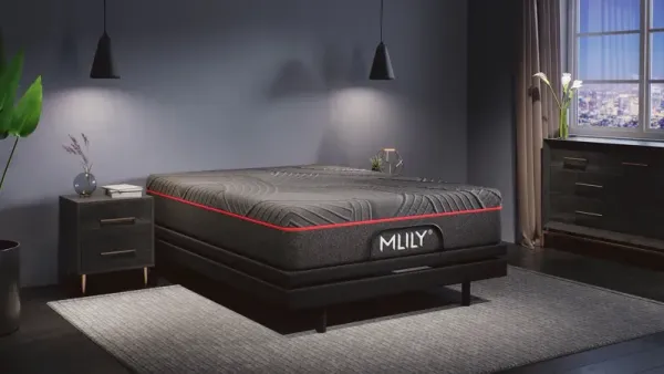 MLILY 11.5 Inch Powercool Medium Mattress & Adjustable Foundation, Queen