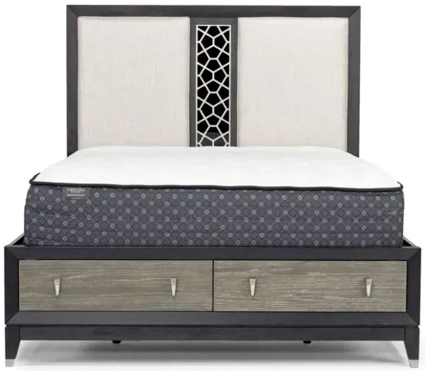 Proximity Panel Bed w/ Storage in Gray Oak, Queen