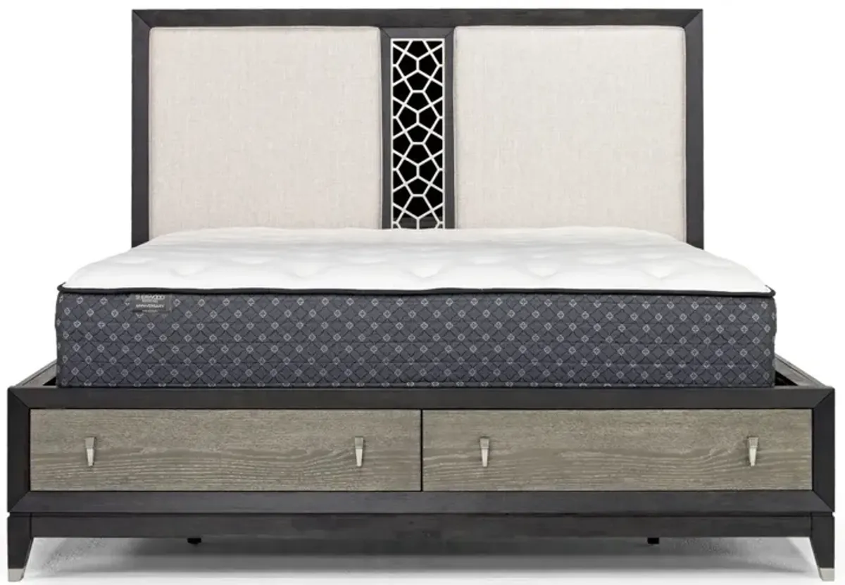 Proximity Panel Bed w/ Storage in Gray Oak, CA King