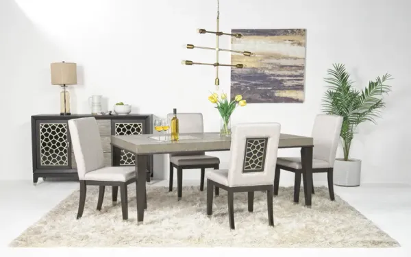 Proximity Dining Table & 4 Chairs in Gray Oak