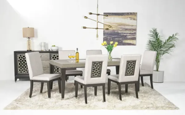 Proximity Dining Table & 6 Chairs in Gray Oak