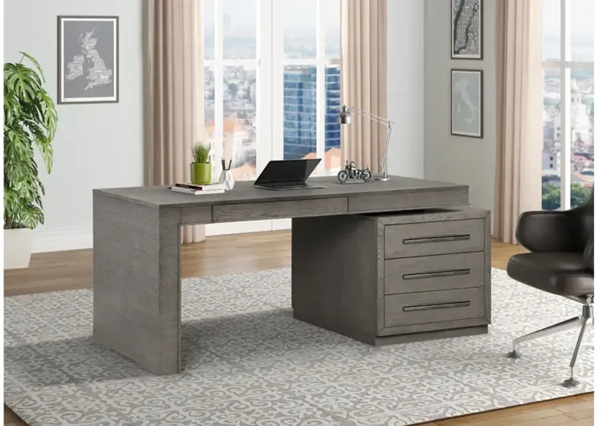 Pure Modern Office Desk in Moonstone