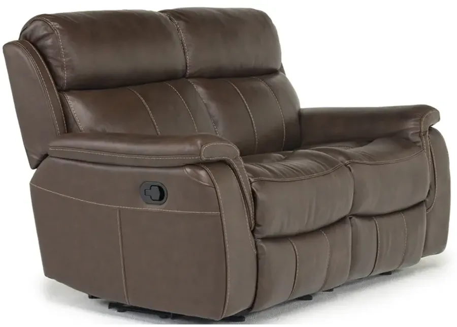 Ranger Reclining Loveseat in Brown Leather