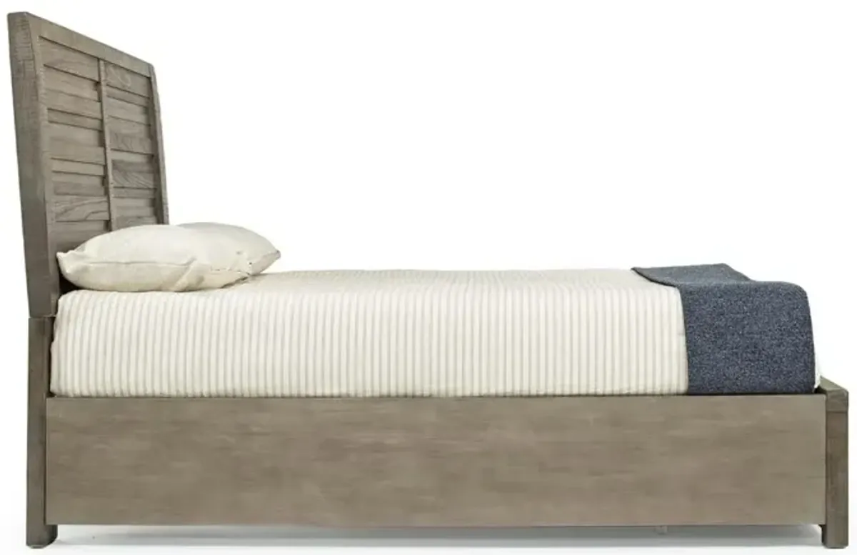 Ruff Hewn Panel Bed w/ Storage in Gray, Eastern King