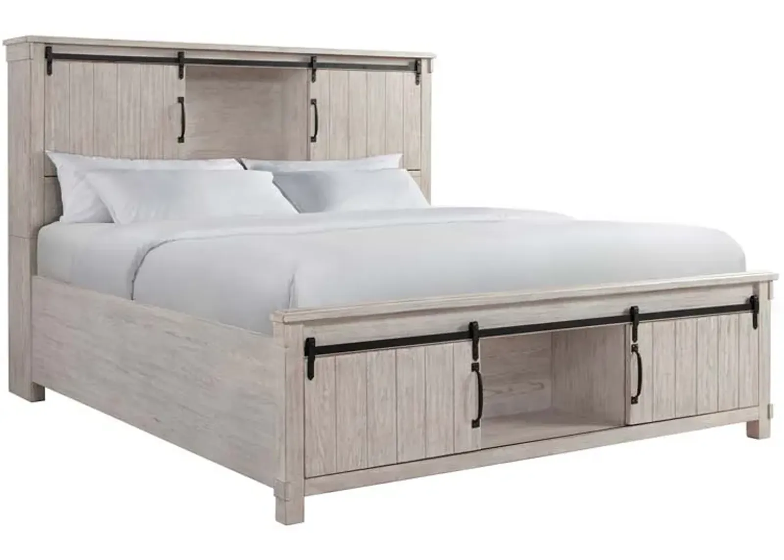 Scott Storage Bed in White, Queen