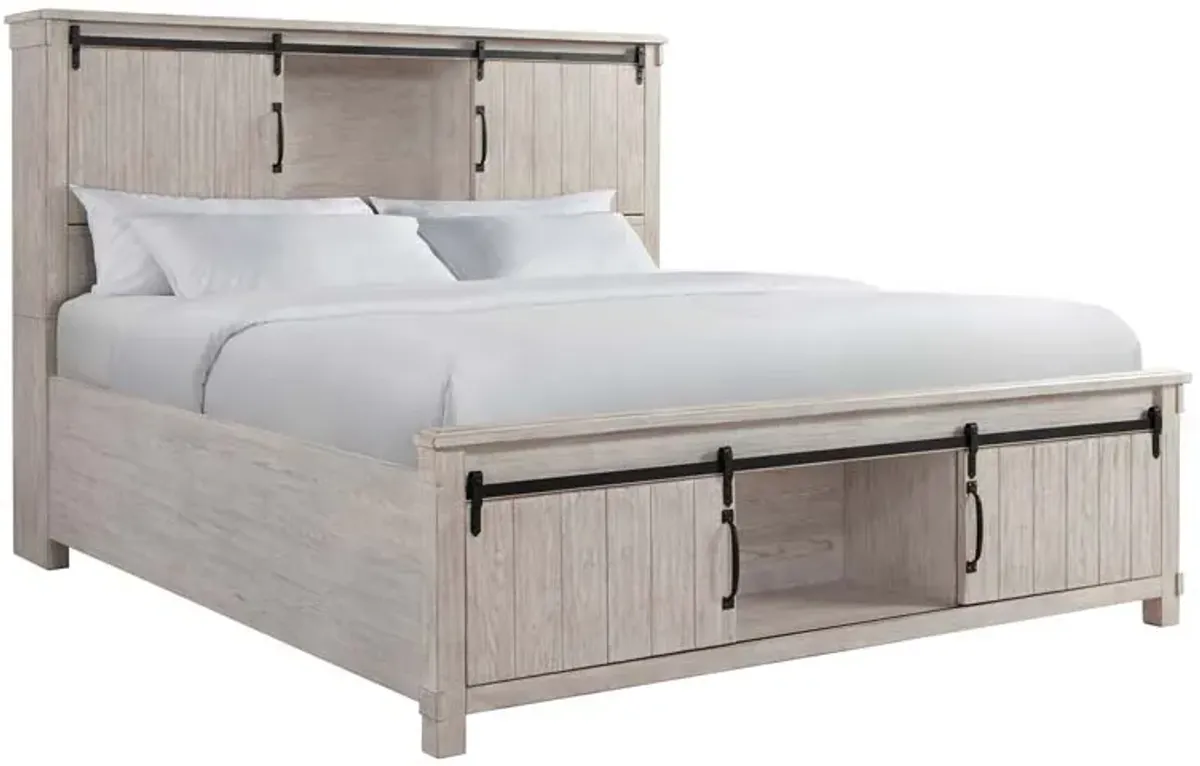 Scott Storage Bed in White, Queen