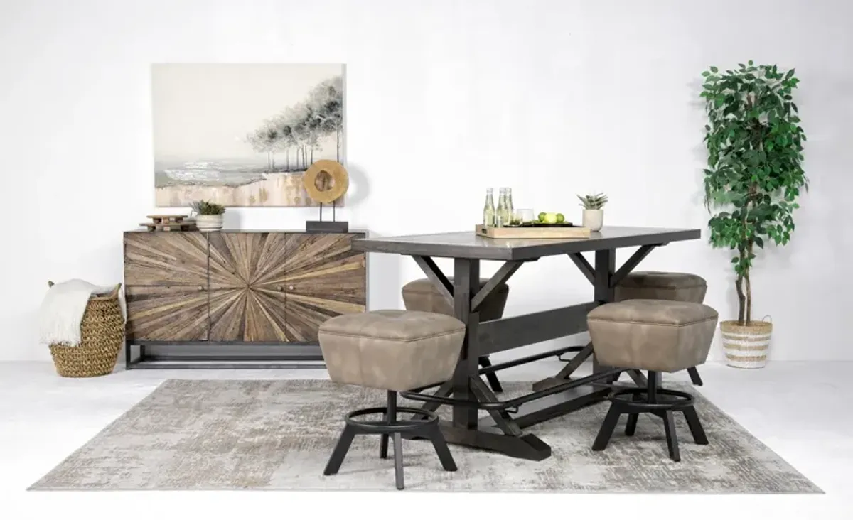 Sequoia Counter Height Dining Table & 4 Stools in Espresso