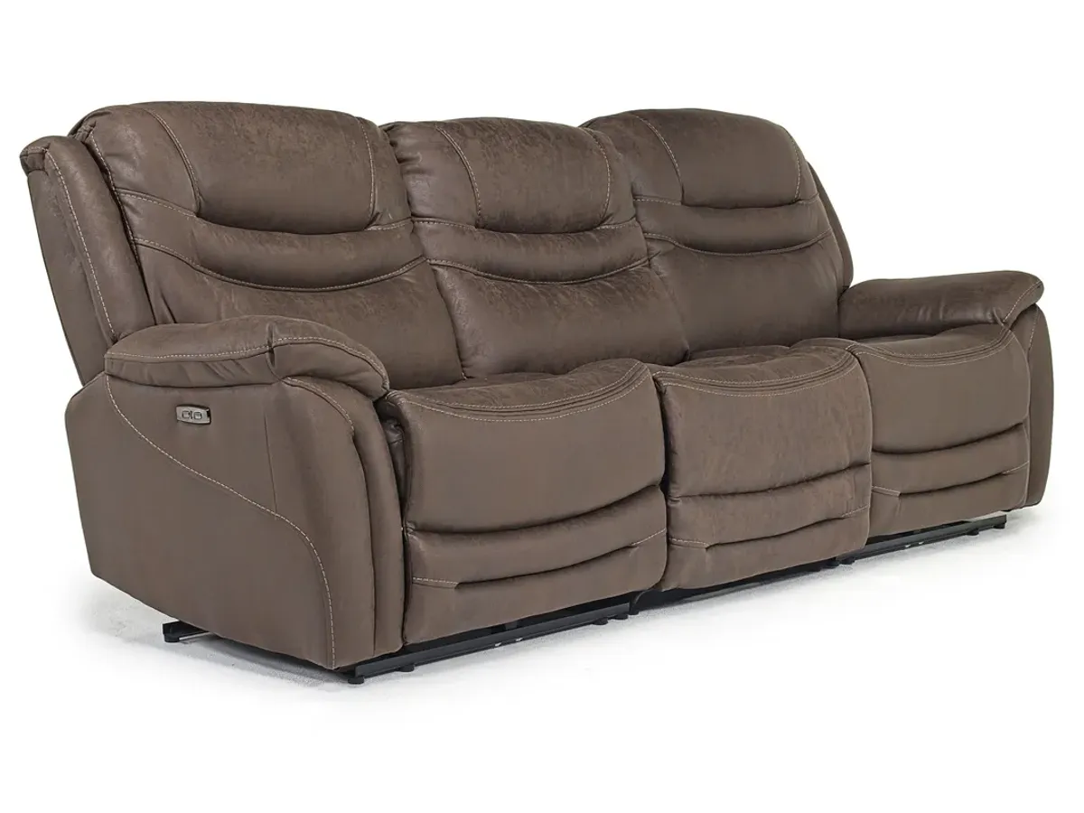 Splash 2 Power Sofa in Brown